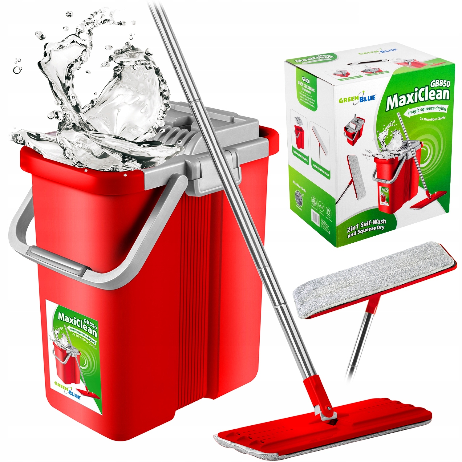 GreenBlue MaxiClean GB850 vedierko a plochý mop 35 cm